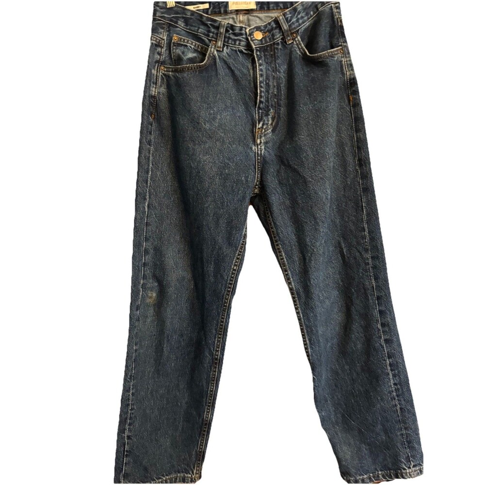 Pull & Bear Y2K  Jeans Size 30 Blue Dark Baggy Wide Leg